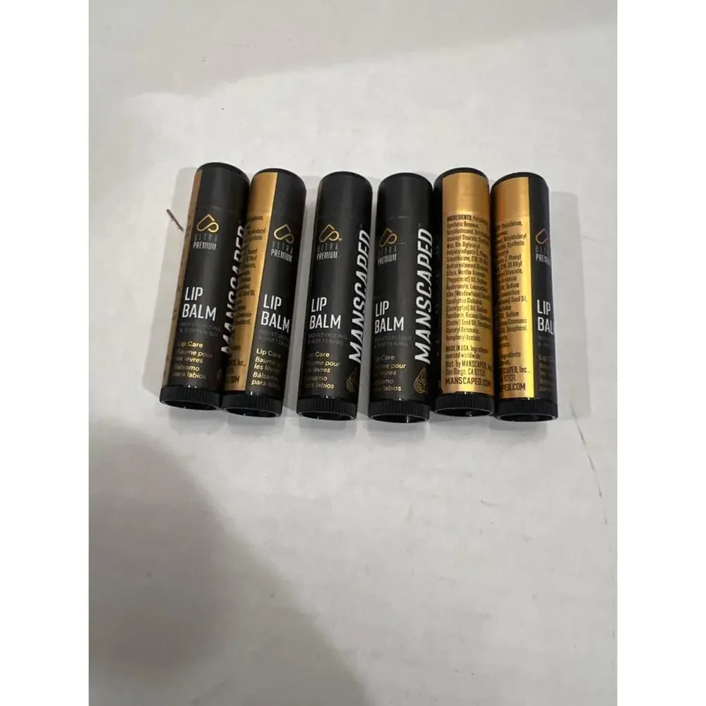 MANSCAPED Moisturizing Lip Balm w/ Vitamin E – Soothing Formula (6-Pack)